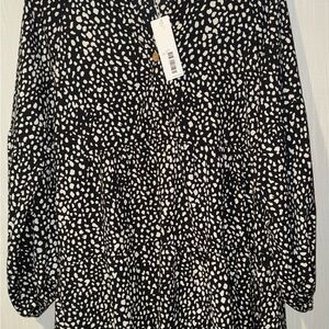 Black and White Polka Dot Dress Size S NWT